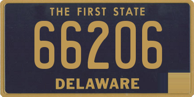 DE license plate 66206
