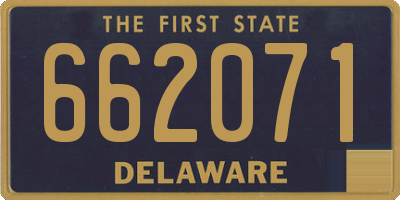 DE license plate 662071