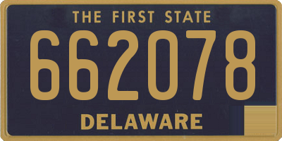 DE license plate 662078