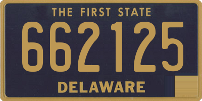 DE license plate 662125