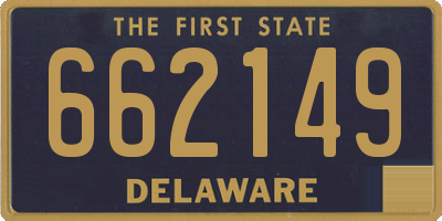 DE license plate 662149