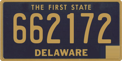 DE license plate 662172
