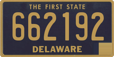 DE license plate 662192