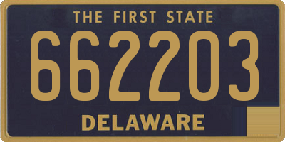 DE license plate 662203