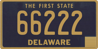 DE license plate 66222