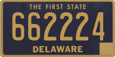 DE license plate 662224