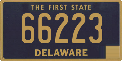 DE license plate 66223