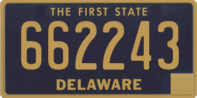 DE license plate 662243