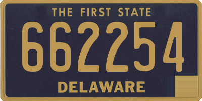 DE license plate 662254