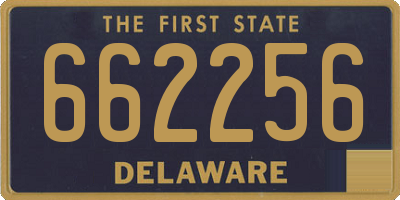 DE license plate 662256