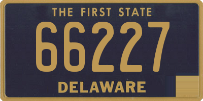 DE license plate 66227