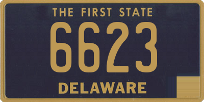 DE license plate 6623