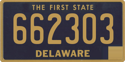 DE license plate 662303