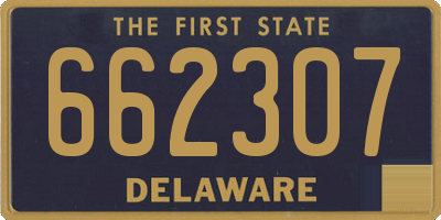 DE license plate 662307