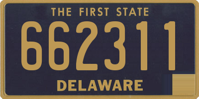 DE license plate 662311