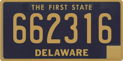 DE license plate 662316