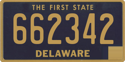DE license plate 662342