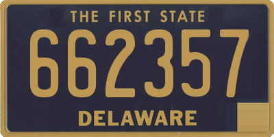 DE license plate 662357
