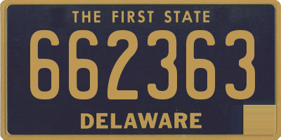 DE license plate 662363