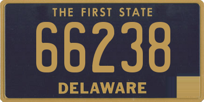 DE license plate 66238