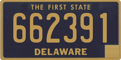 DE license plate 662391