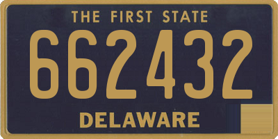 DE license plate 662432