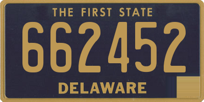 DE license plate 662452