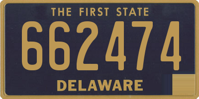 DE license plate 662474