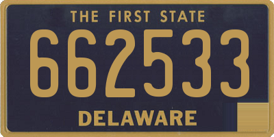 DE license plate 662533