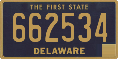 DE license plate 662534
