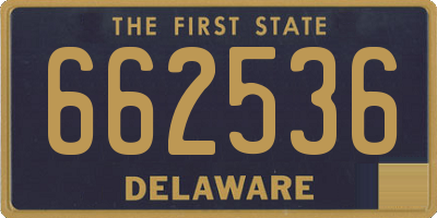 DE license plate 662536