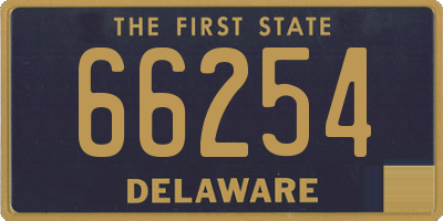 DE license plate 66254