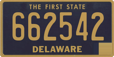DE license plate 662542