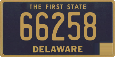 DE license plate 66258