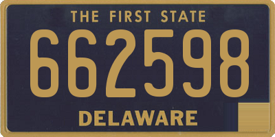 DE license plate 662598