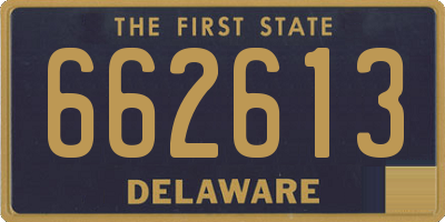DE license plate 662613