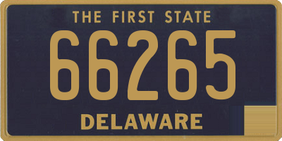 DE license plate 66265