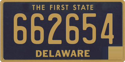 DE license plate 662654