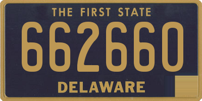 DE license plate 662660