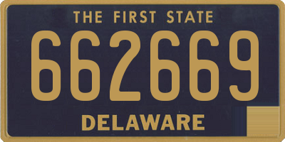DE license plate 662669