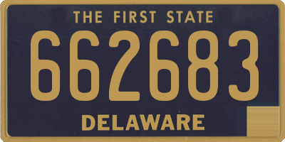 DE license plate 662683