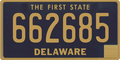 DE license plate 662685
