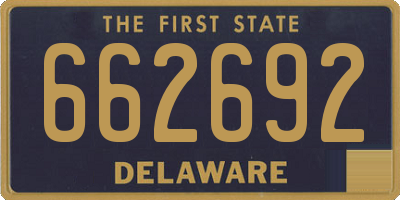 DE license plate 662692