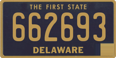 DE license plate 662693