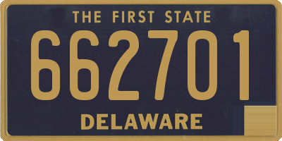 DE license plate 662701
