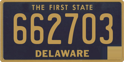 DE license plate 662703