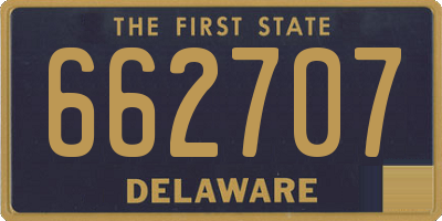 DE license plate 662707