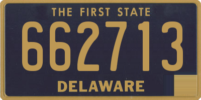 DE license plate 662713