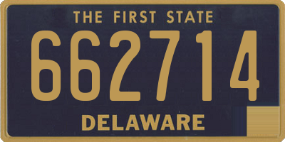 DE license plate 662714
