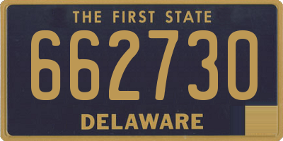 DE license plate 662730